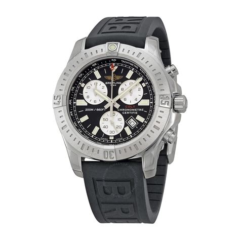 breitling colt black rubber strap|breitling watch straps uk.